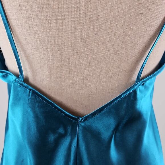 Victoria Secret Vintage Gold Label Teal Satin Lace Intimates | Womens Medium - Picture 13 of 15